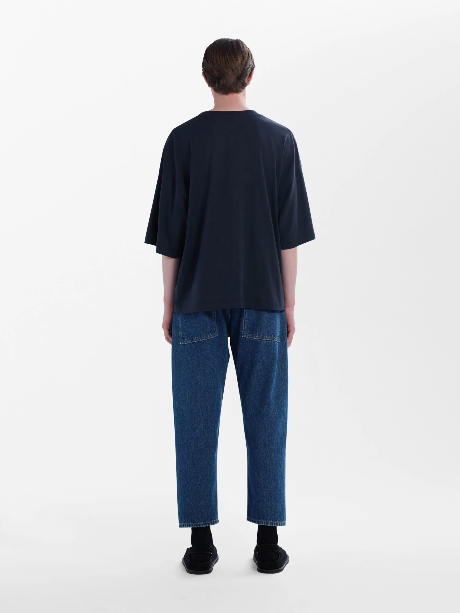 Studio Nicholson Tannaro Washed Denim Pant In Indigo 3 Studio Nicholson Tannaro Washed Denim Pant In Indigo - Image 3