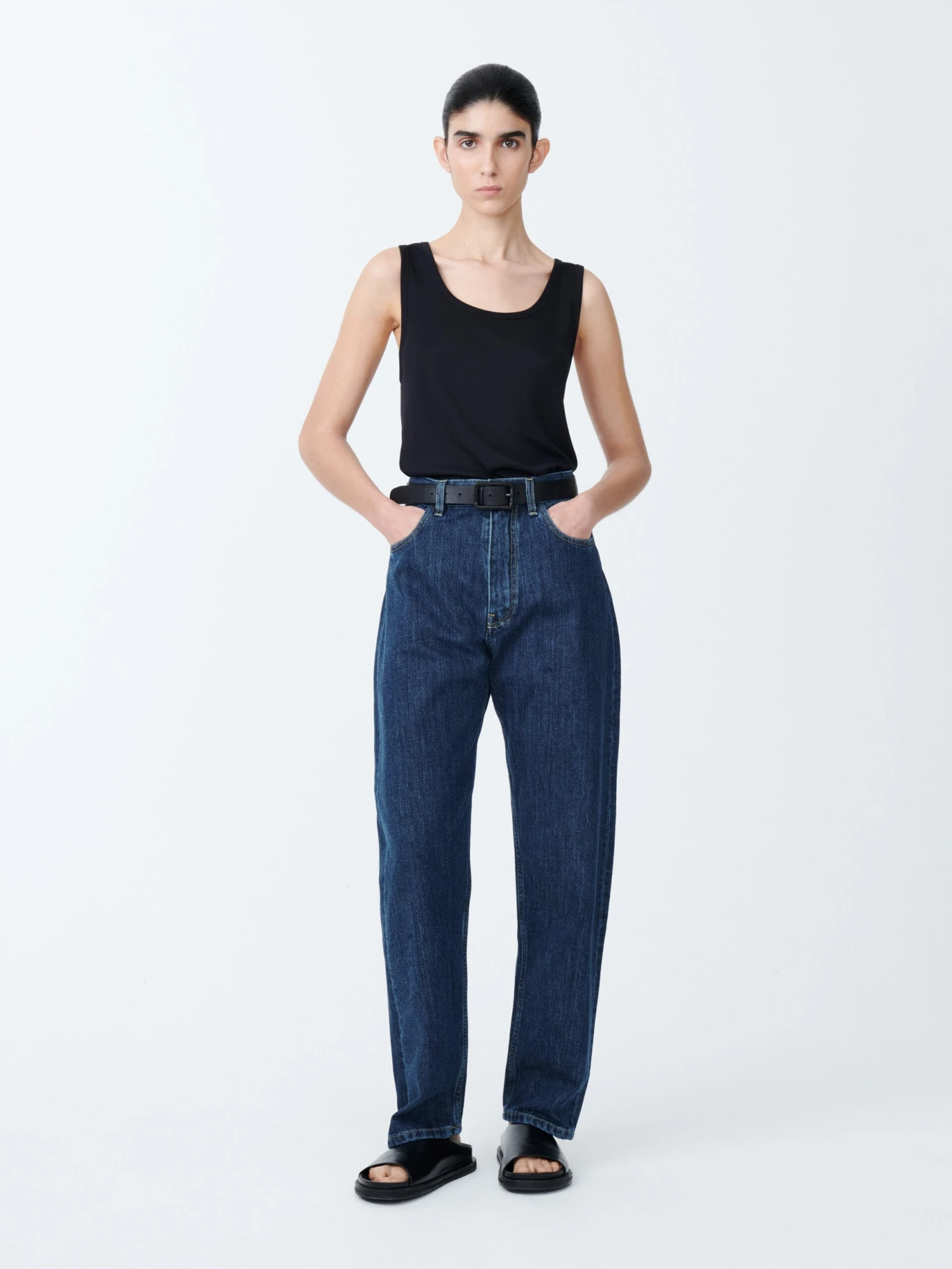 Studio Nicholson Tiago Denim Pant In Indigo 2 Studio Nicholson Tiago Denim Pant In Indigo - Image 2