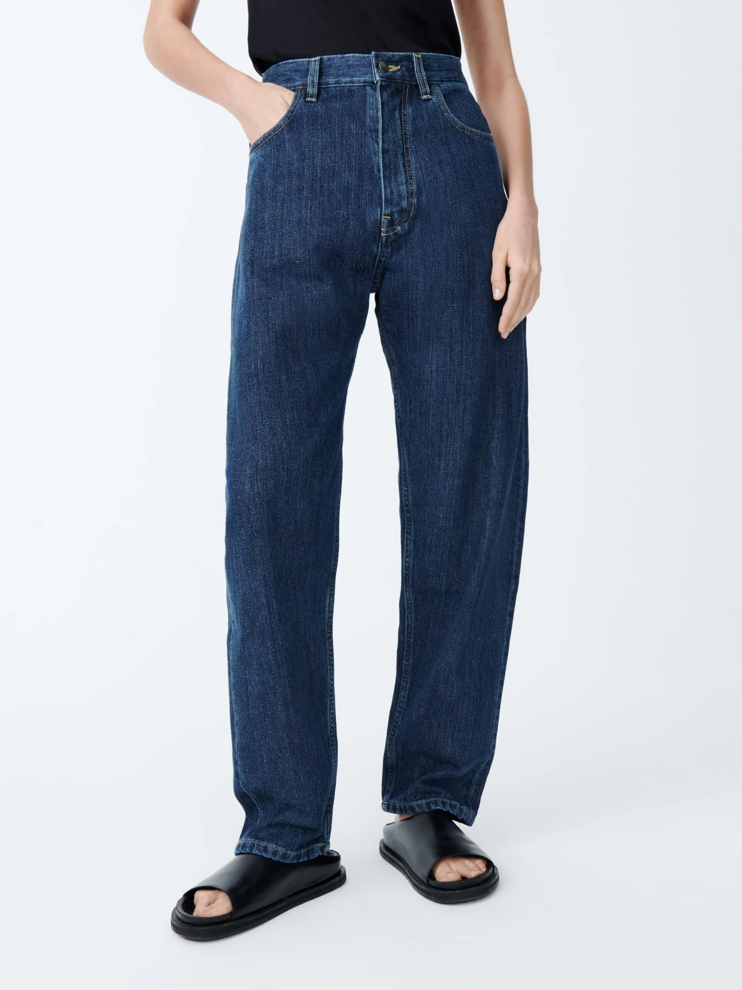 Studio Nicholson Tiago Denim Pant In Indigo 5 Studio Nicholson Tiago Denim Pant In Indigo - Image 5