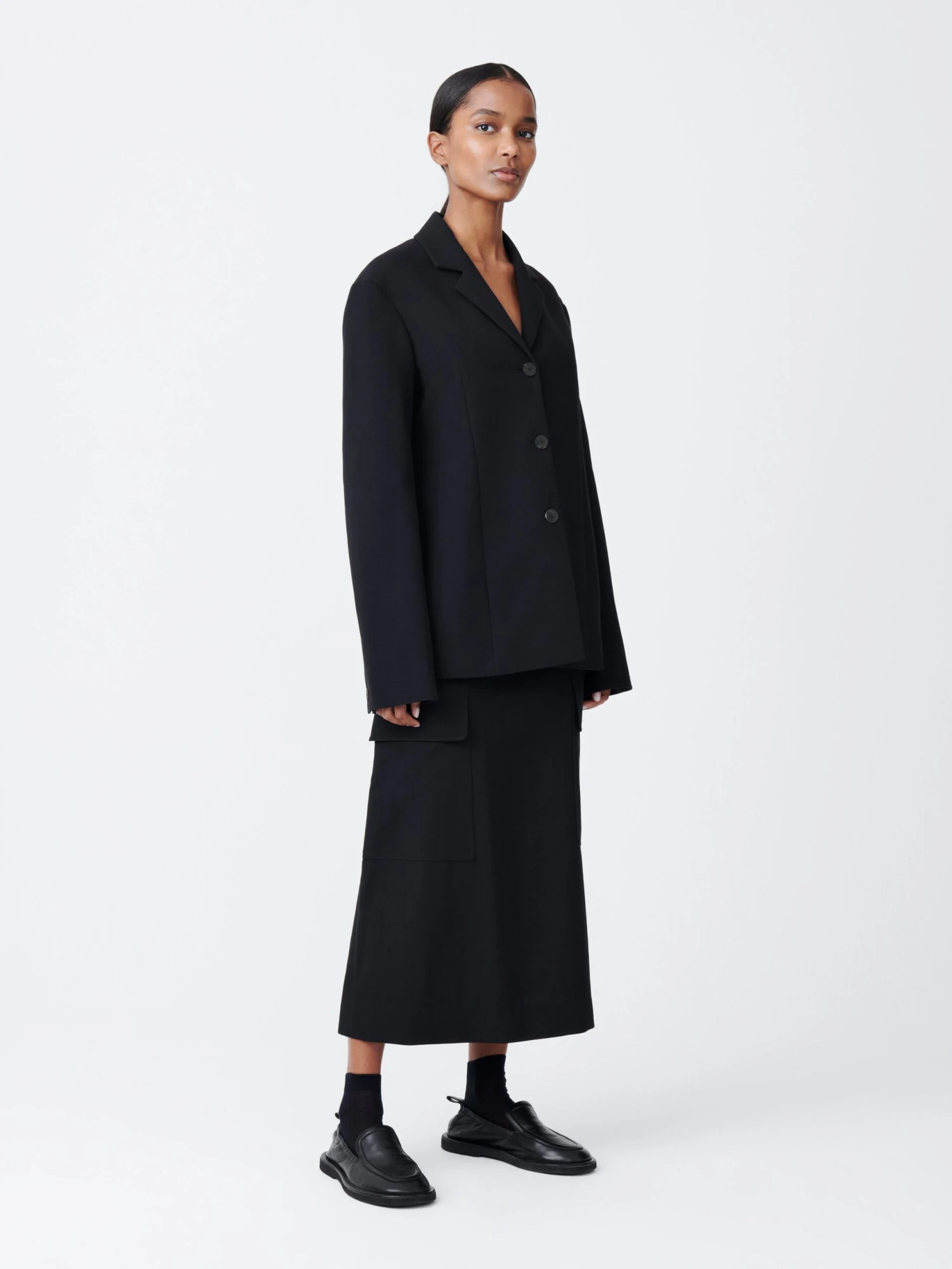 Studio Nicholson Tyrell Skirt In Black 2 Studio Nicholson Tyrell Skirt In Black - Image 2