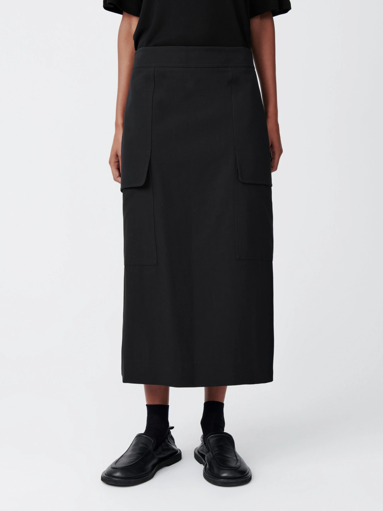 Studio Nicholson Tyrell Skirt In Black 4 Studio Nicholson Tyrell Skirt In Black - Image 4