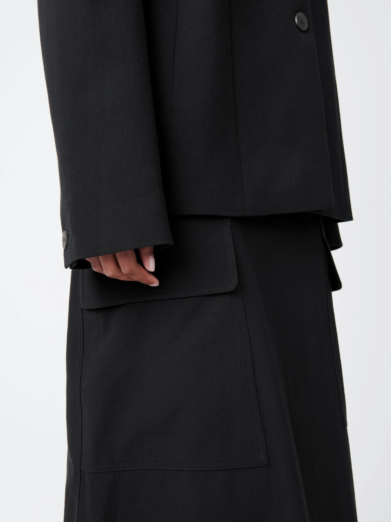Studio Nicholson Tyrell Skirt In Black 6 Studio Nicholson Tyrell Skirt In Black - Image 6