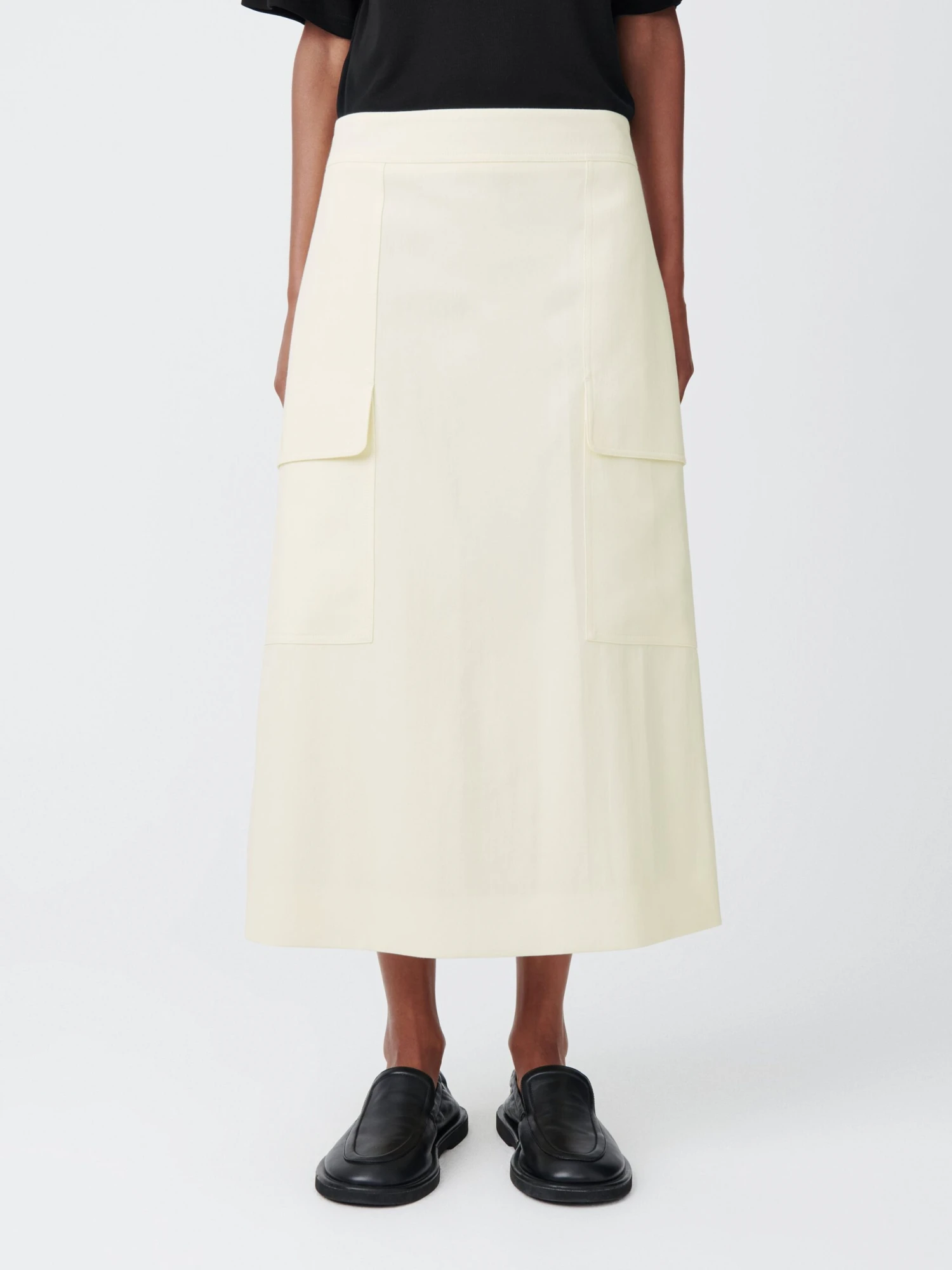 Studio Nicholson Tyrell Skirt In Parchment 4 Studio Nicholson Tyrell Skirt In Parchment - Image 4