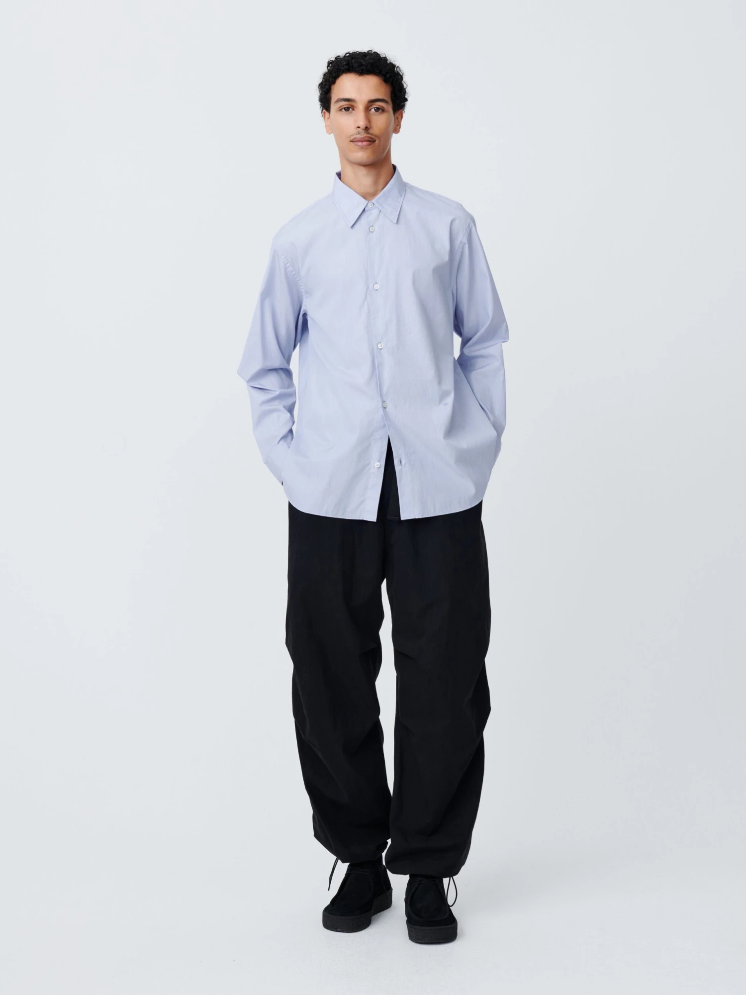 Studio Nicholson View Shirt In Officer Stripe 2 Studio Nicholson View Shirt In Officer Stripe - Image 2