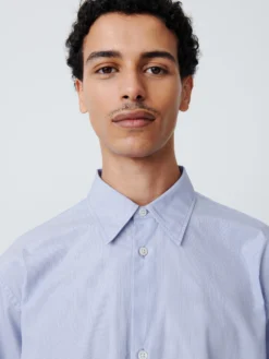 Studio Nicholson View Shirt In Officer Stripe 12 Studio Nicholson View Shirt In Officer Stripe -Studio Nicholson VIEWSHIRTOFFICERSTRIPE4 scaled