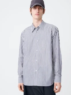 Studio Nicholson View Shirt In Classic Stripe