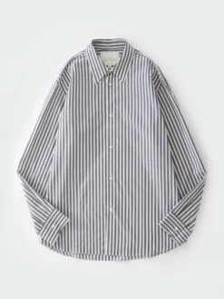 Studio Nicholson View Shirt In Classic Stripe 12 Studio Nicholson View Shirt In Classic Stripe -Studio Nicholson VIEWSNM 1126CLASSICSTRIPENAVY CREAM 826 FS scaled