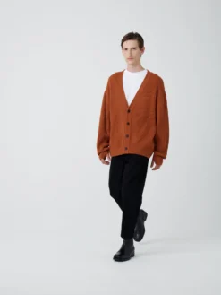 Studio Nicholson Visso Knit In Terracotta -Studio Nicholson VISSOKNITTERRACOTTA4 scaled