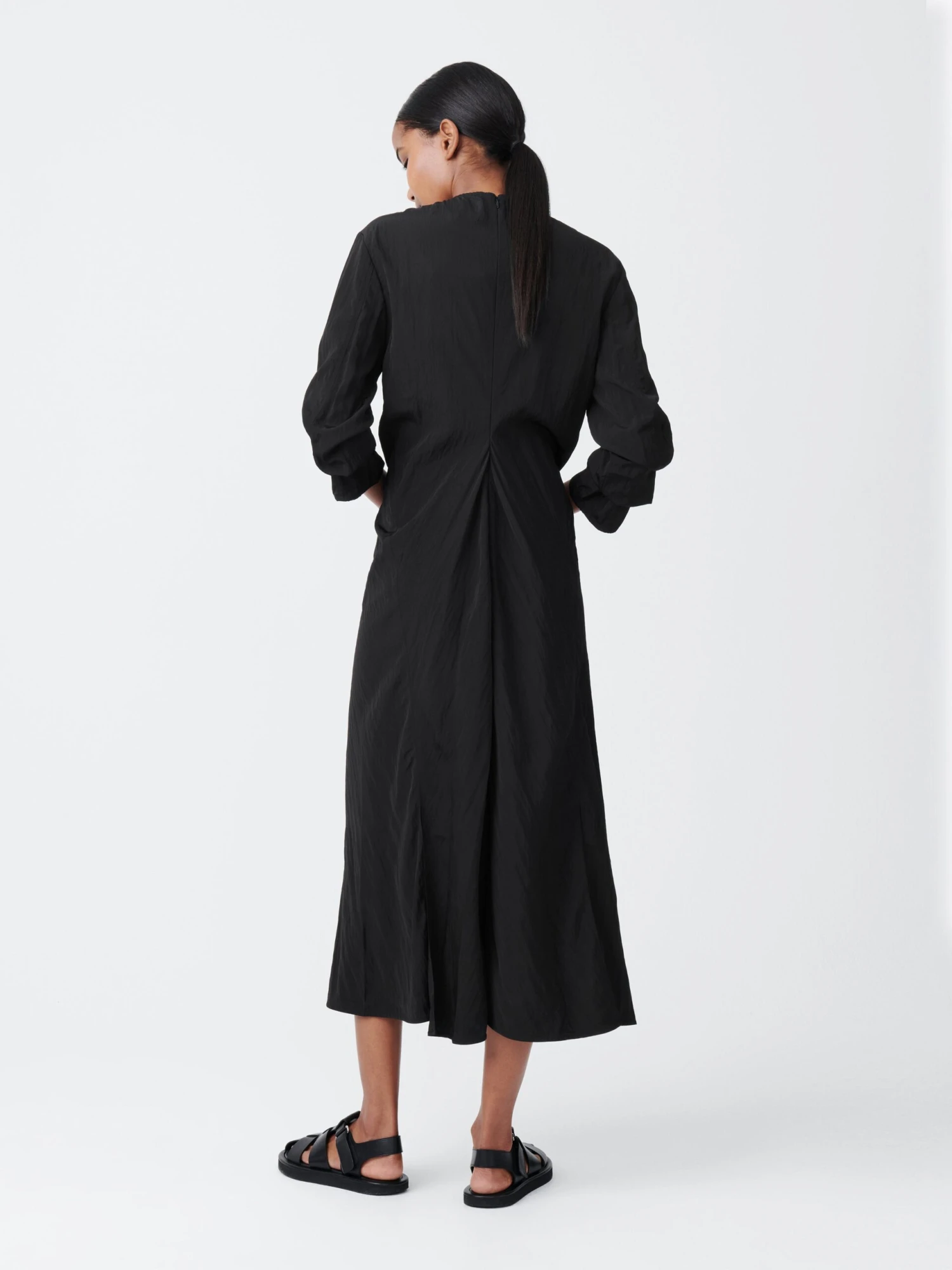 Studio Nicholson Welles Dress In Black 4 Studio Nicholson Welles Dress In Black - Image 4