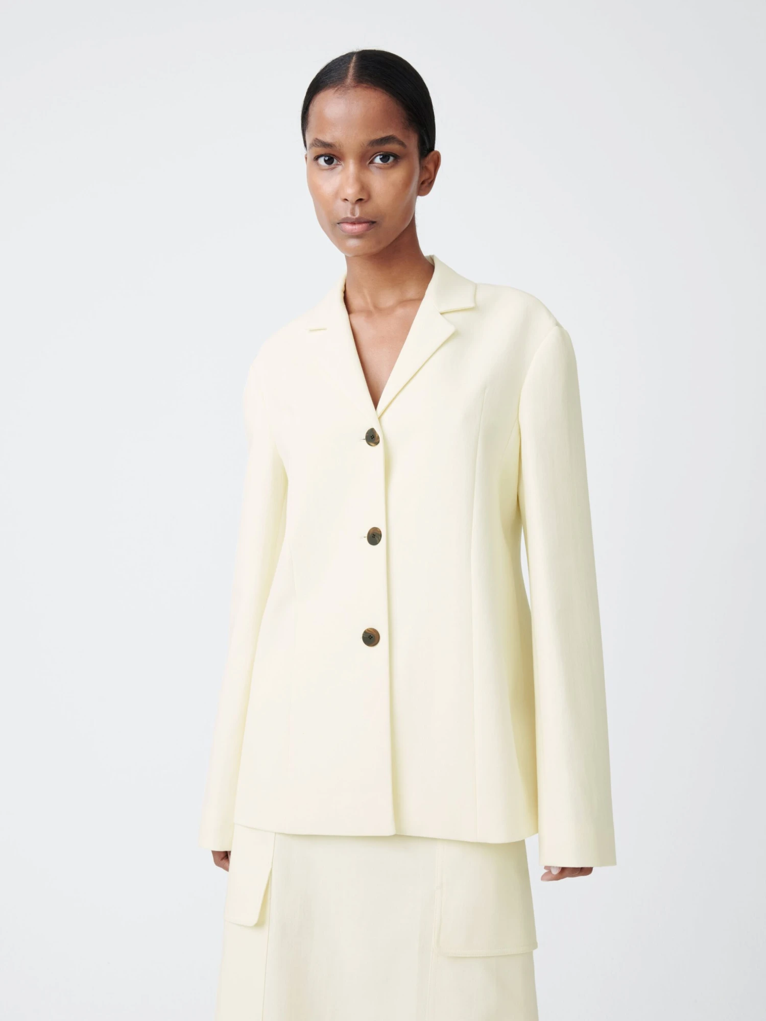 Studio Nicholson Weston Jacket In Parchment 1 Studio Nicholson Weston Jacket In Parchment