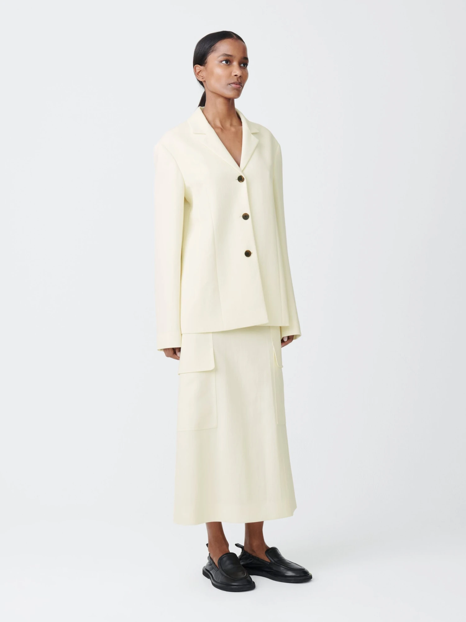 Studio Nicholson Weston Jacket In Parchment 3 Studio Nicholson Weston Jacket In Parchment - Image 3