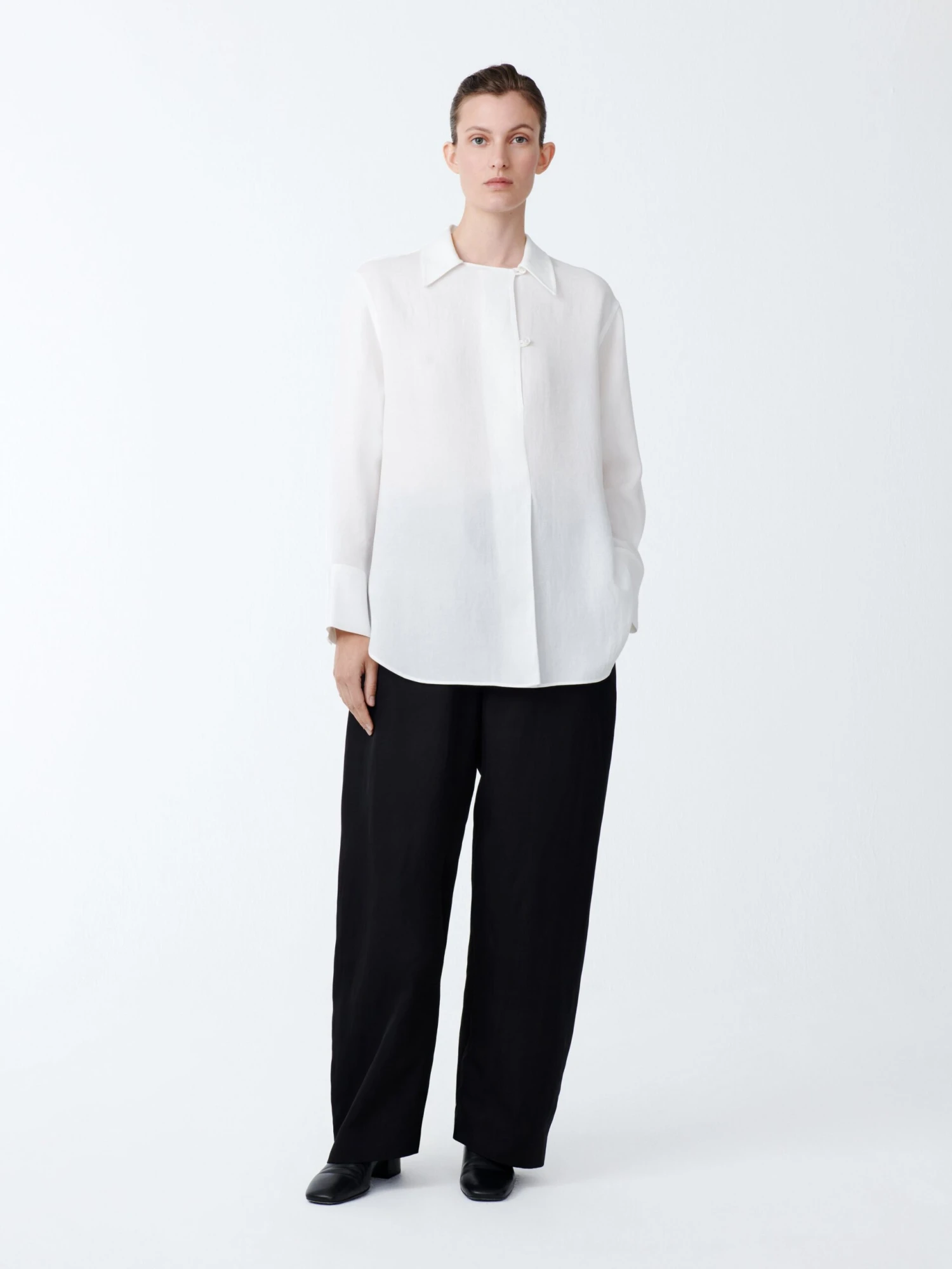 Studio Nicholson Wilton Shirt In Parchment 1 Studio Nicholson Wilton Shirt In Parchment