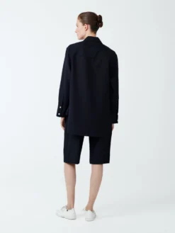 Studio Nicholson Wilton Tropical Wool Shirt In Darkest Navy 11 Studio Nicholson Wilton Tropical Wool Shirt In Darkest Navy -Studio Nicholson WILTONSNW 1463LWTROPICALWOOLSHIRTSinDARKESTNAVY2 scaled