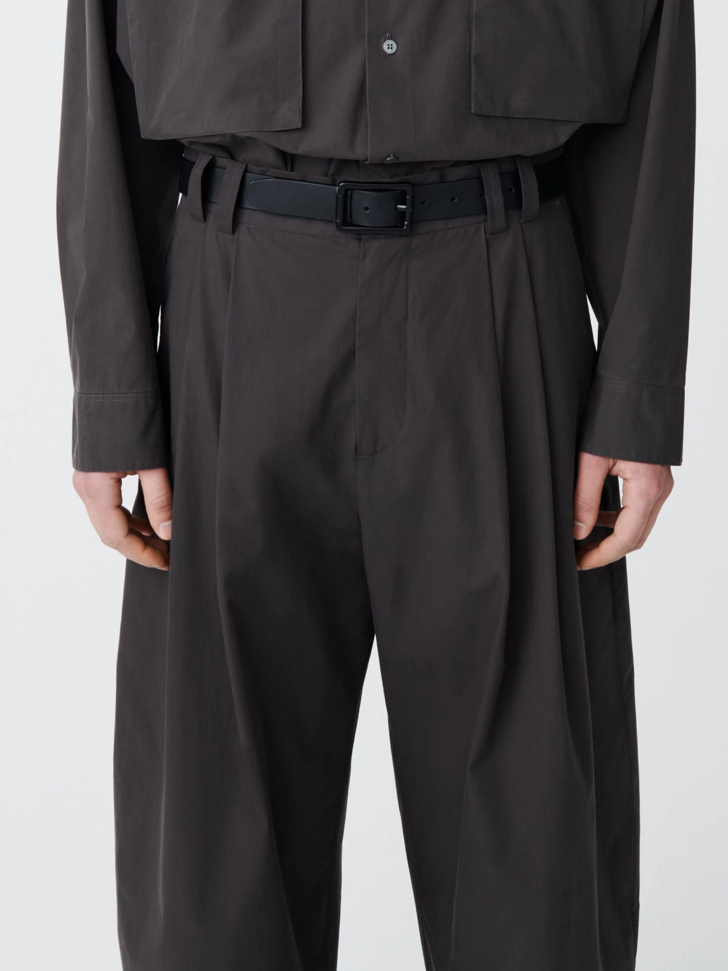 Studio Nicholson Yale Pant In Asphalt 5 Studio Nicholson Yale Pant In Asphalt - Image 5