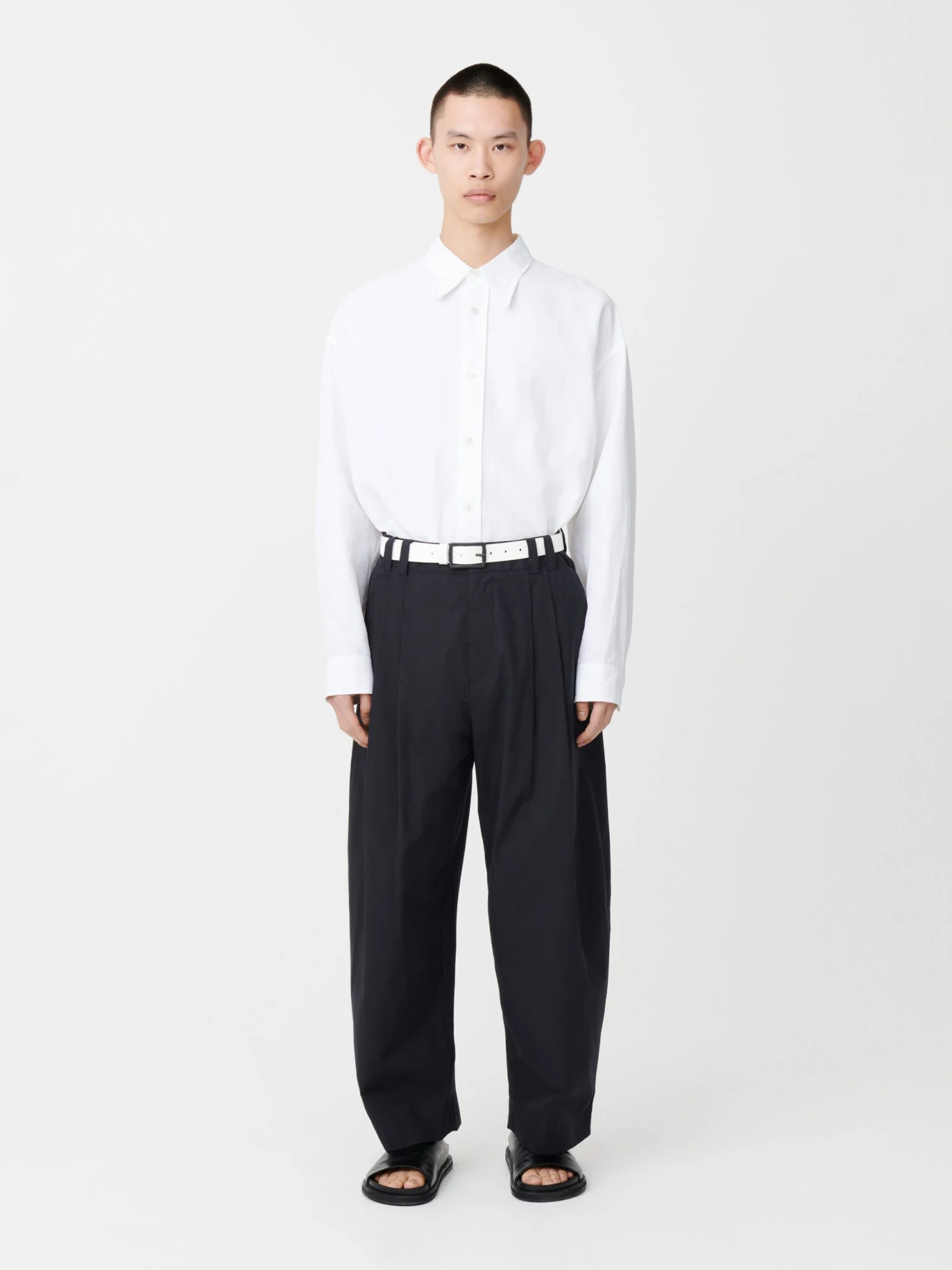 Studio Nicholson Yale Pant In Darkest Navy 1 Studio Nicholson Yale Pant In Darkest Navy