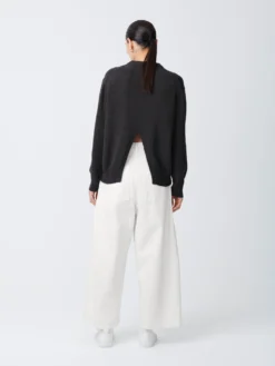 Studio Nicholson Yuri Knit In Black -Studio Nicholson YuriSNW 1356RibbonKnitwearBlack2 scaled