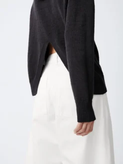 Studio Nicholson Yuri Knit In Black -Studio Nicholson YuriSNW 1356RibbonKnitwearBlack5 scaled