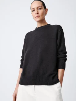 Studio Nicholson Yuri Knit In Black -Studio Nicholson YuriSNW 1356RibbonKnitwearBlack7 scaled