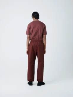 Studio Nicholson Zephyr Coated Cotton Pant In Chestnut -Studio Nicholson ZEPHYRPANTCHESTNUT2 scaled