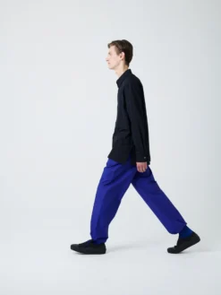 Studio Nicholson Zephyr Coated Cotton Pant In Klein Blue -Studio Nicholson ZEPHYRPANTKLEINBLUE3 scaled