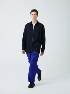 Studio Nicholson Zephyr Coated Cotton Pant In Klein Blue -Studio Nicholson ZEPHYRPANTKLEINBLUE4 scaled