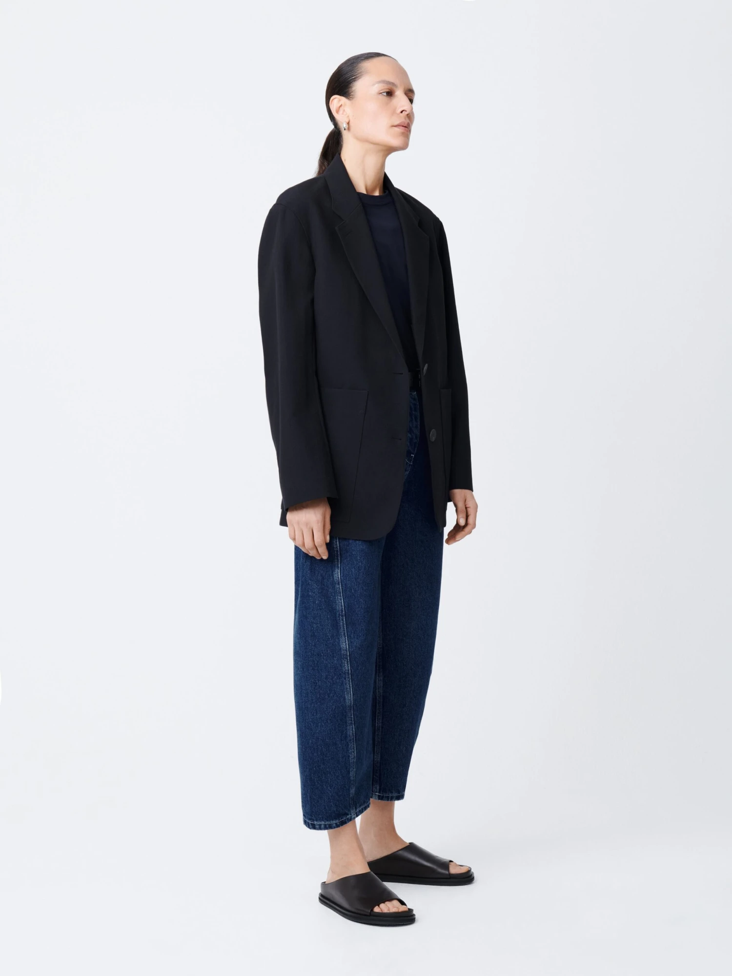 Studio Nicholson Conde Dry Cotton Jacket In Black 3 Studio Nicholson Conde Dry Cotton Jacket In Black - Image 3