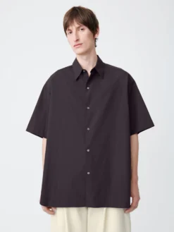 Studio Nicholson Sorono Shirt In Black Grape